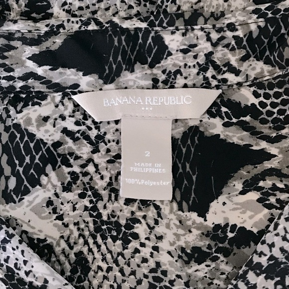 🔴 4/$15 BR tan & black snakeskin print sleeveless shirtdress in size 2 in EUC - Picture 14 of 15